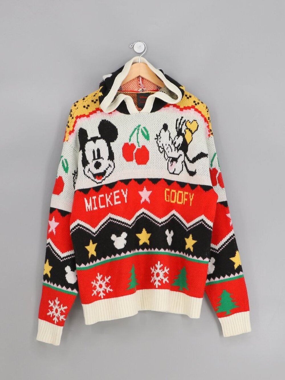 DISNEY X FOREVER 21 Mickey & Goofy Hooded Sweater Size Men's M
